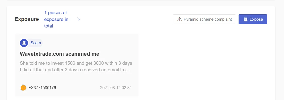 User Exposure on WikiFX