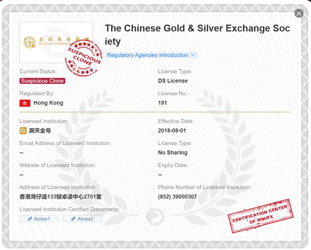 suspicious clone CGSE license suspicious clone CGSE license