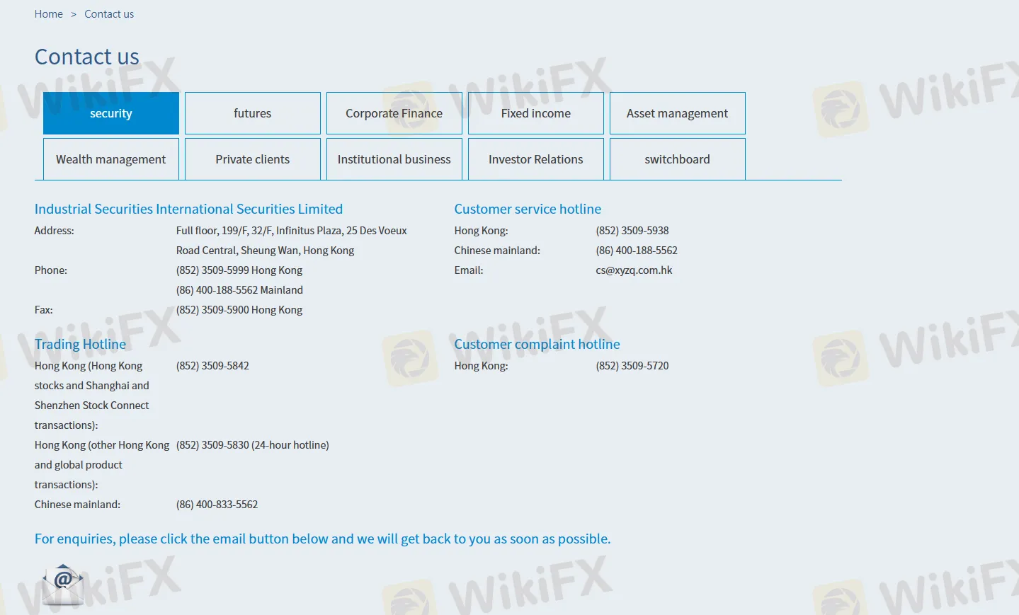 contact details