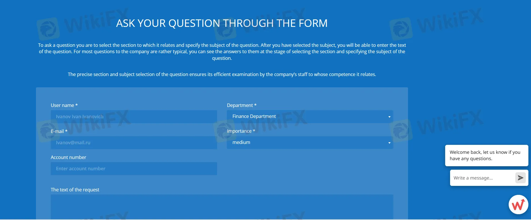 Contact Us form Contact Us form