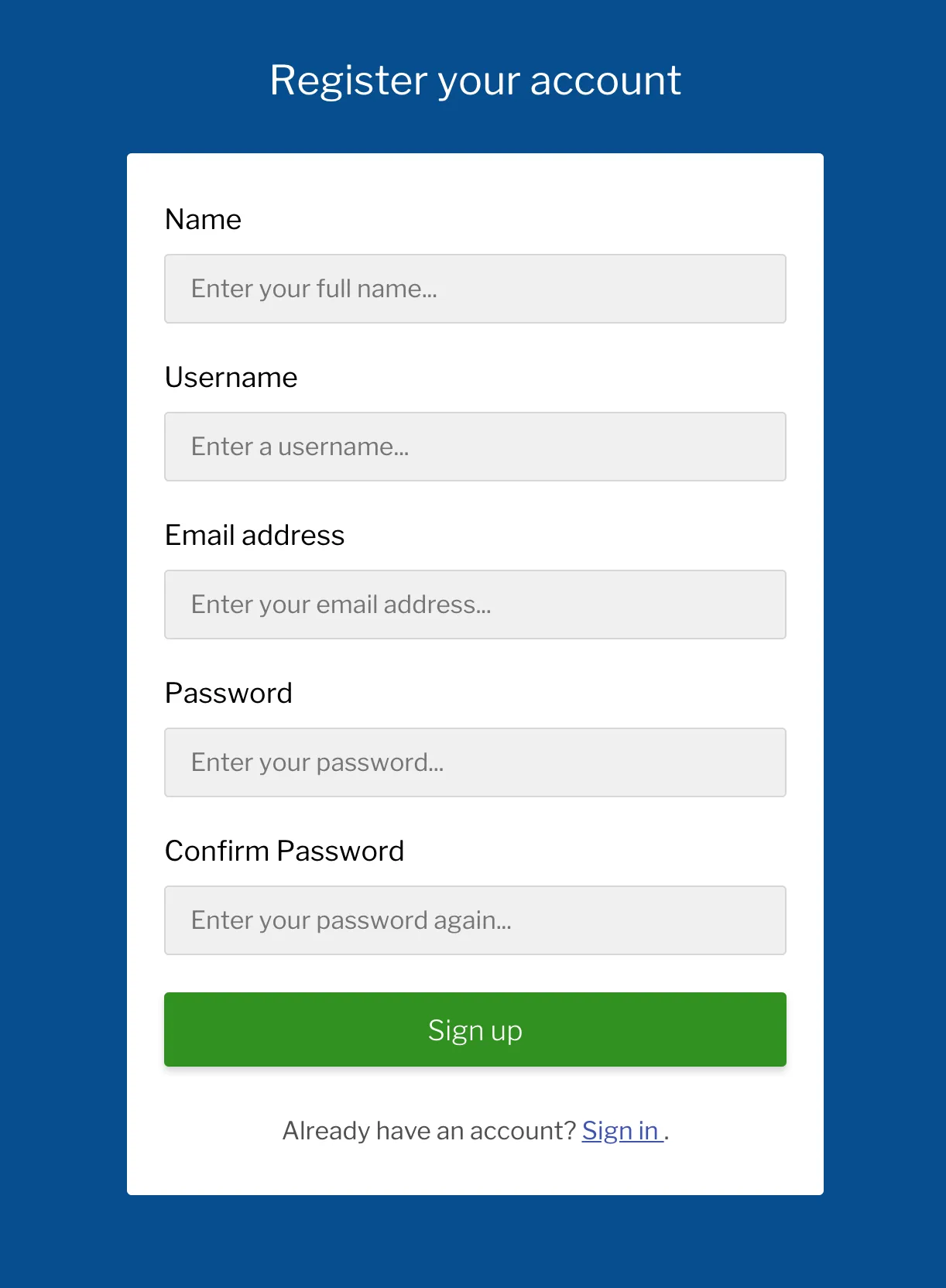 Open an Account