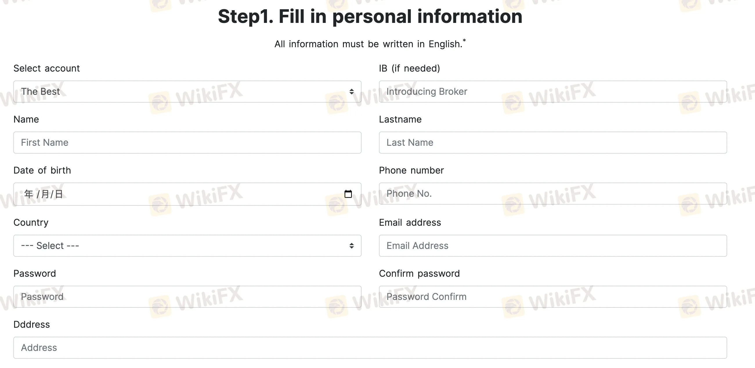 Open an Account Open an Account