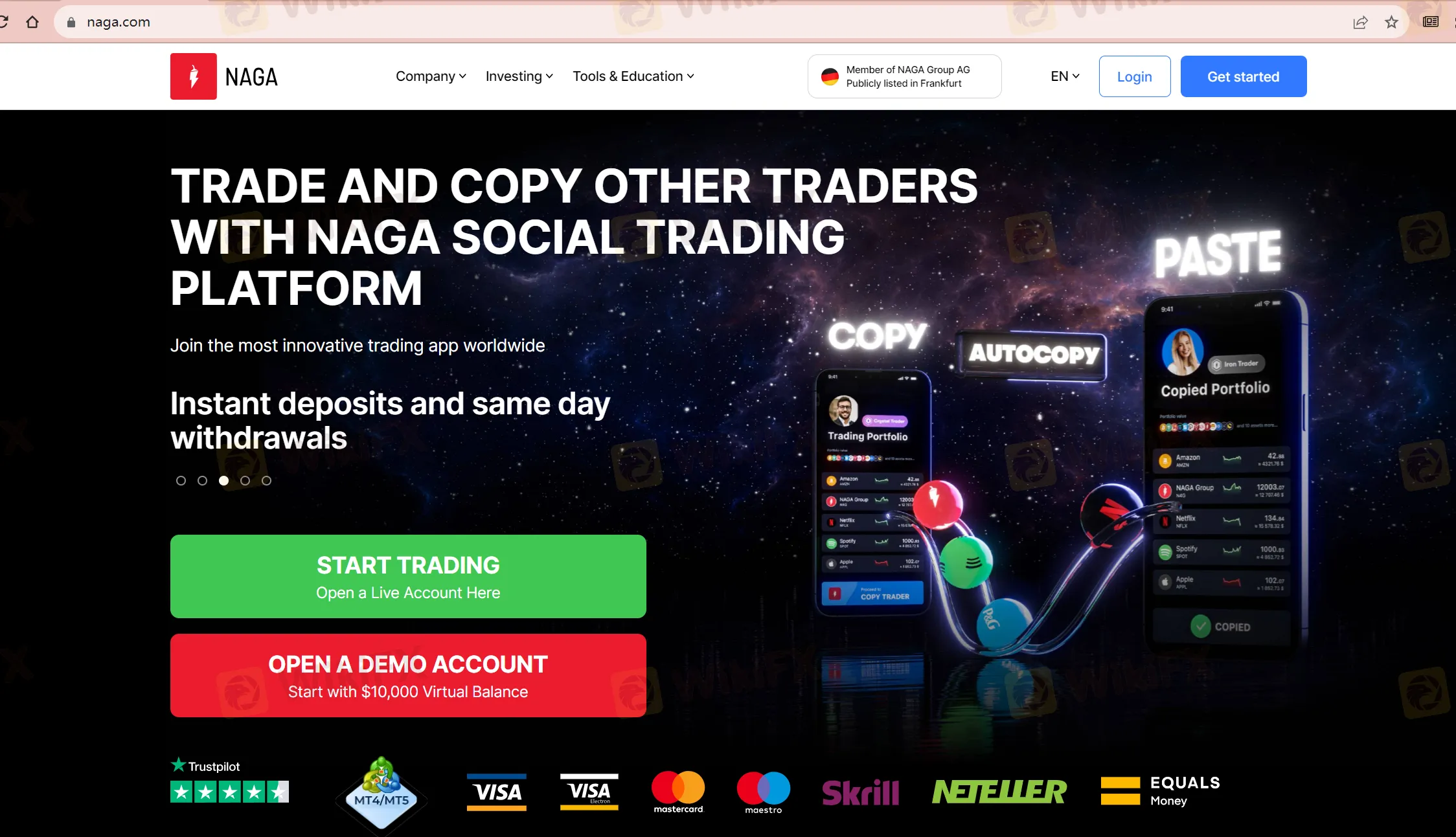 NAGA TRADER's home page