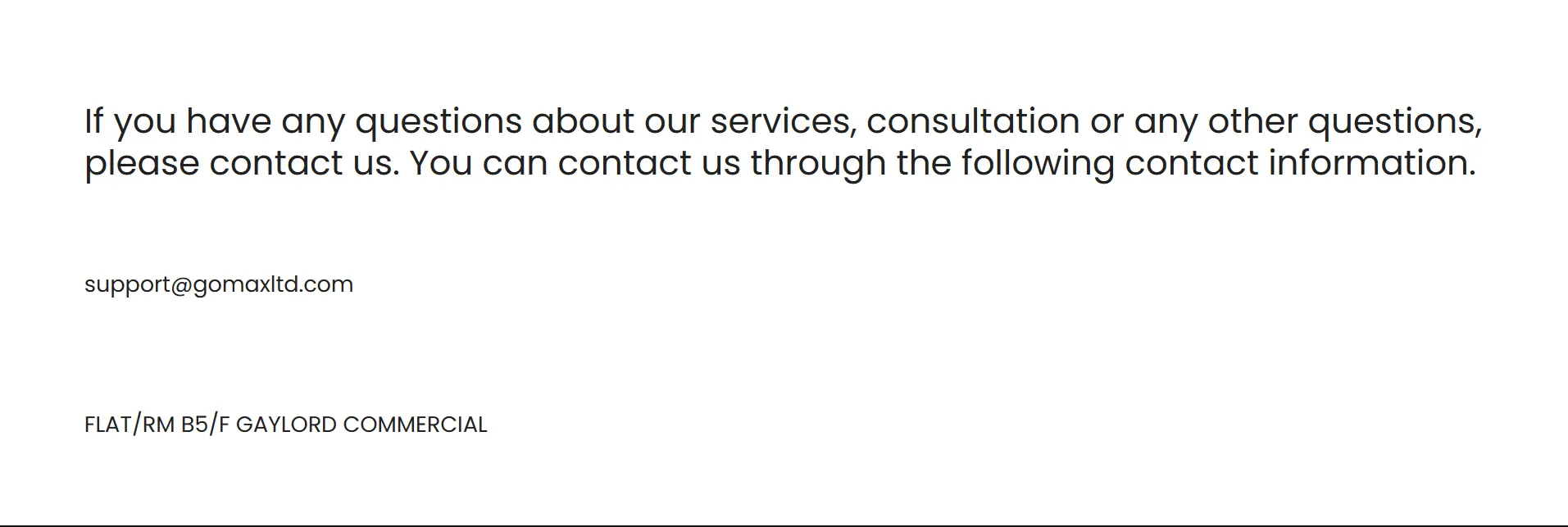 contact details