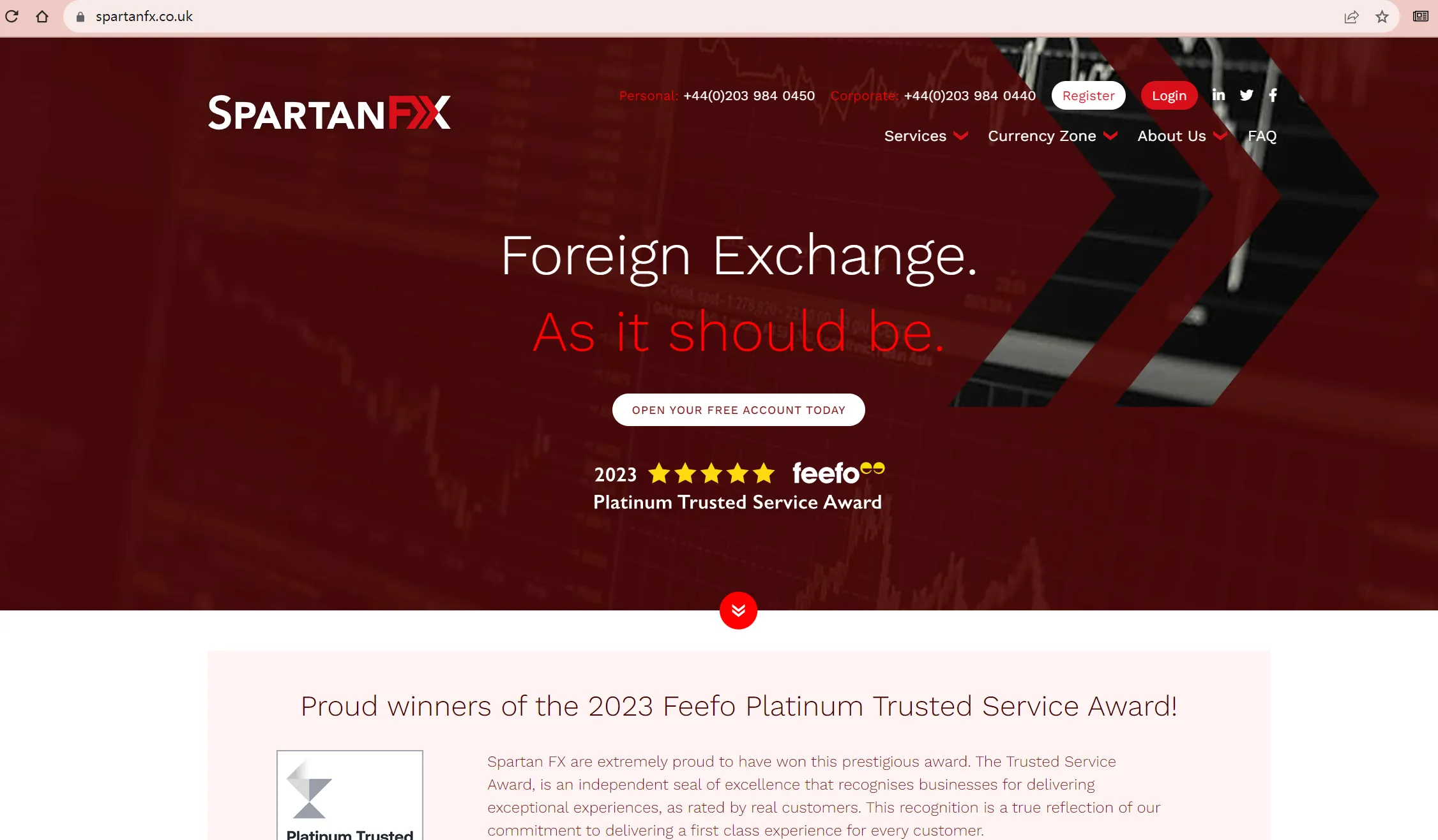 Spartan FX‘ home page