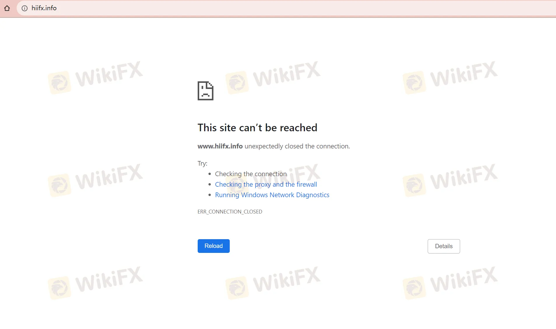 Unavailable Website