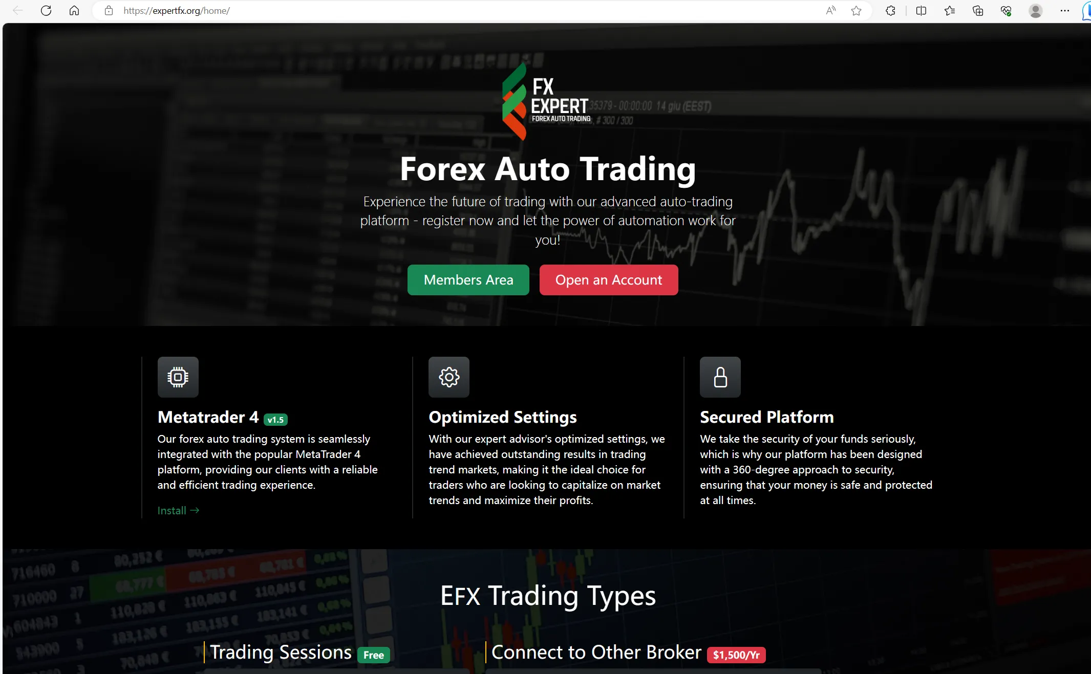 ExpertFX's home page