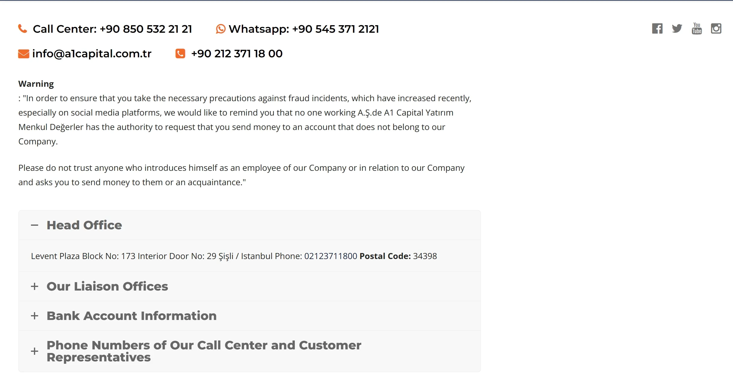 contact details