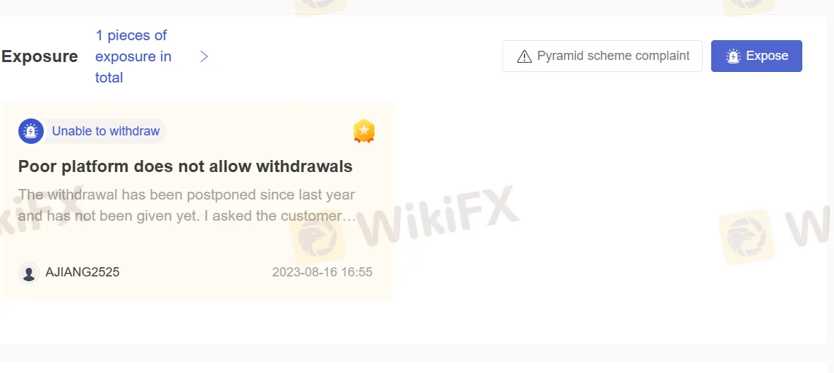 WikiFX पर उपयोगकर्ता Exposure WikiFX पर उपयोगकर्ता Exposure
