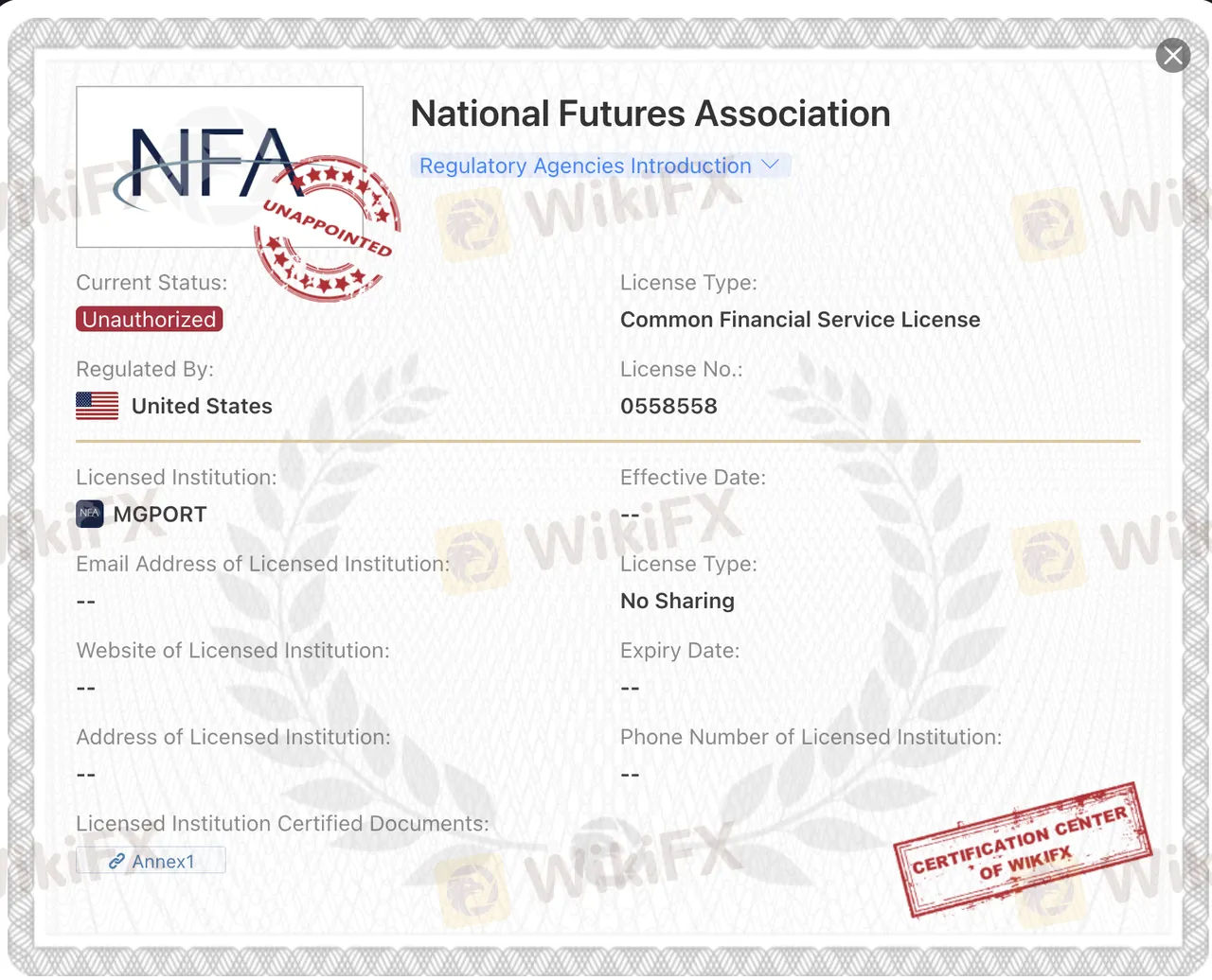 unauthorized NFA license