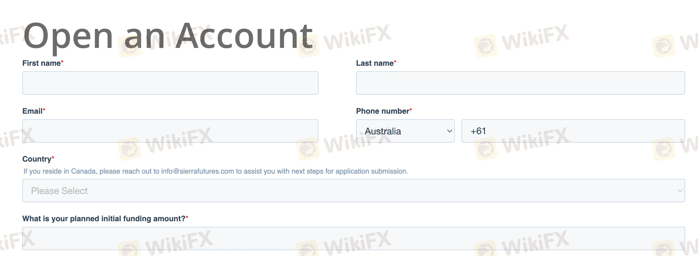 Open an Account Open an Account