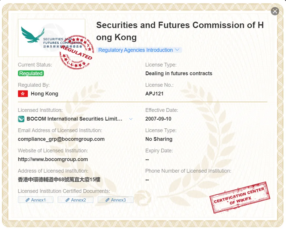Regulatory Status Regulatory Status