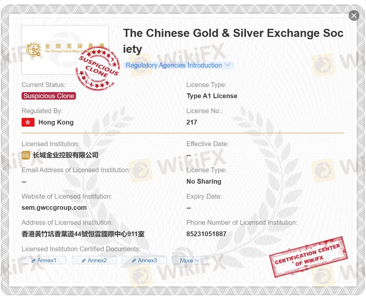 suspicious clone CGSE license suspicious clone CGSE license