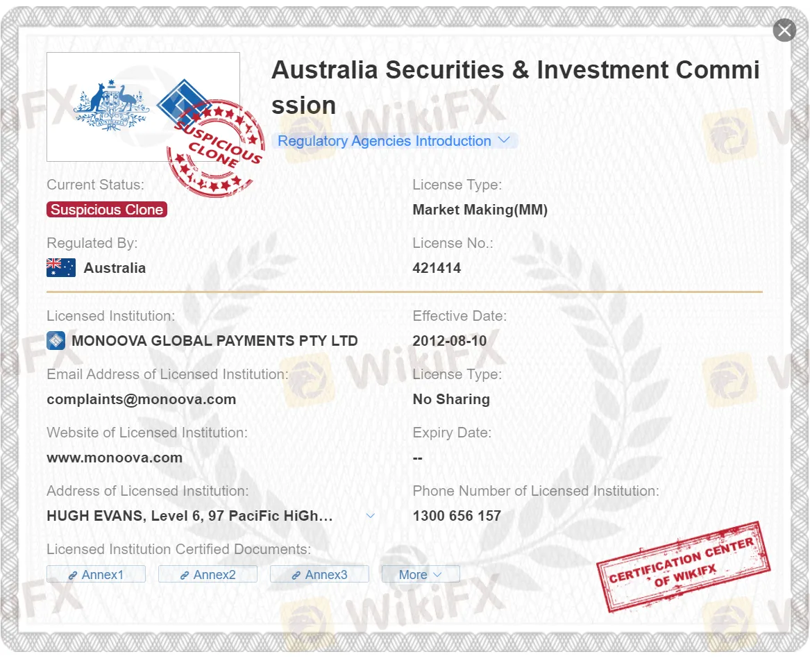 suspicious clone ASIC license suspicious clone ASIC license