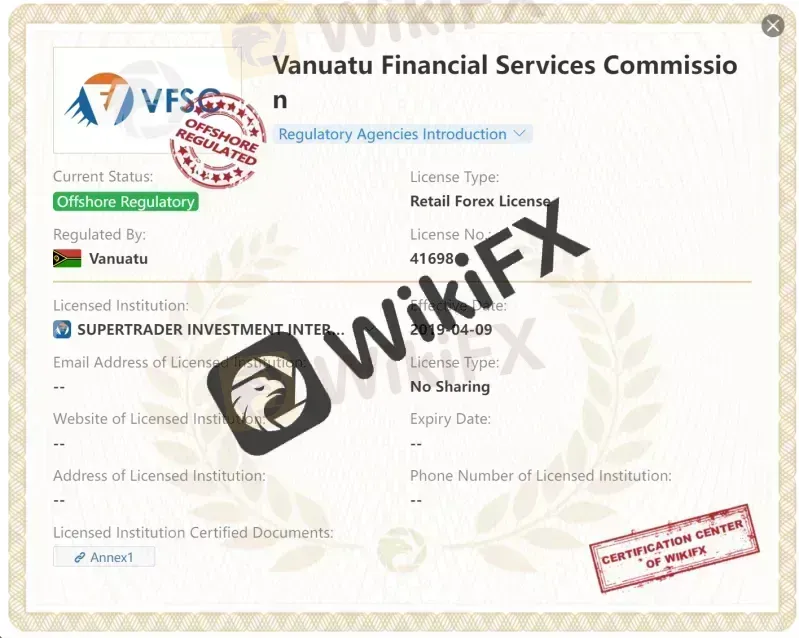 Offshore regulated by VFSC Offshore regulated by VFSC
