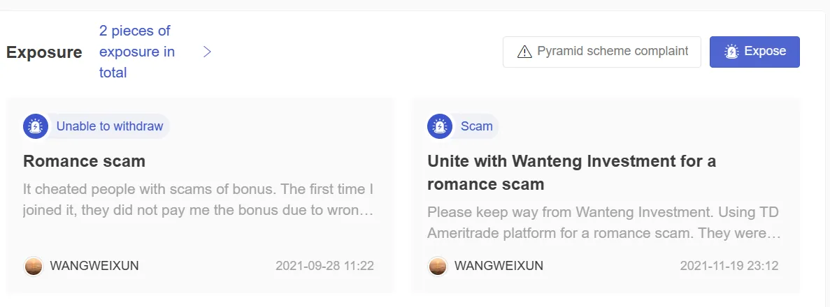 User Exposure on WikiFX User Exposure on WikiFX