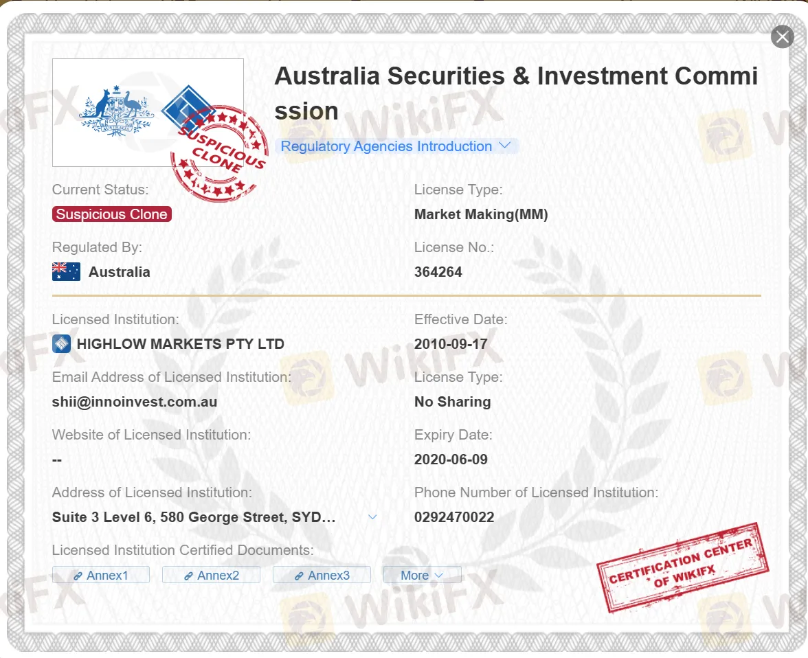 suspicious clone ASIC license suspicious clone ASIC license