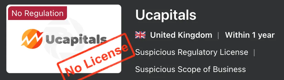 Ucapitals是否合法？