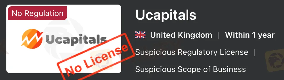 Ucapitals是否合法? Ucapitals是否合法?