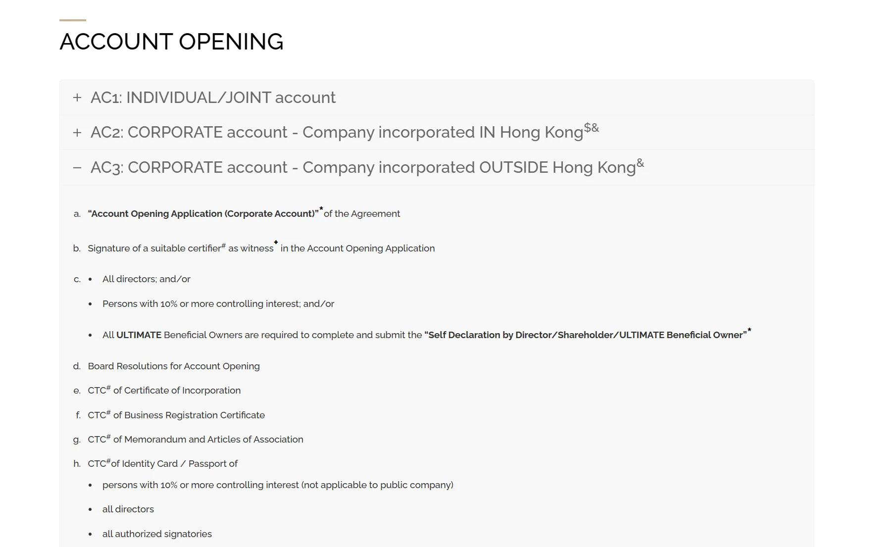 Account Opening