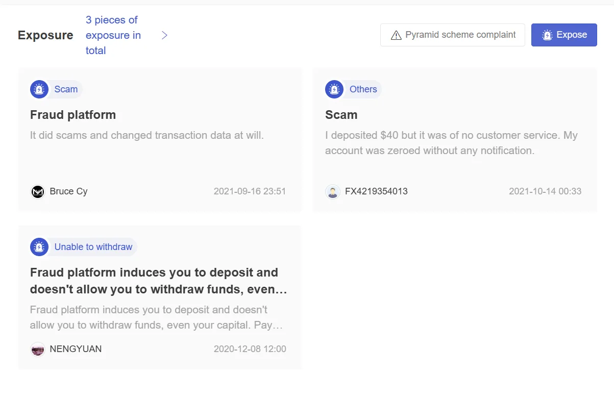 Paparan Pengguna di WikiFX Paparan Pengguna di WikiFX