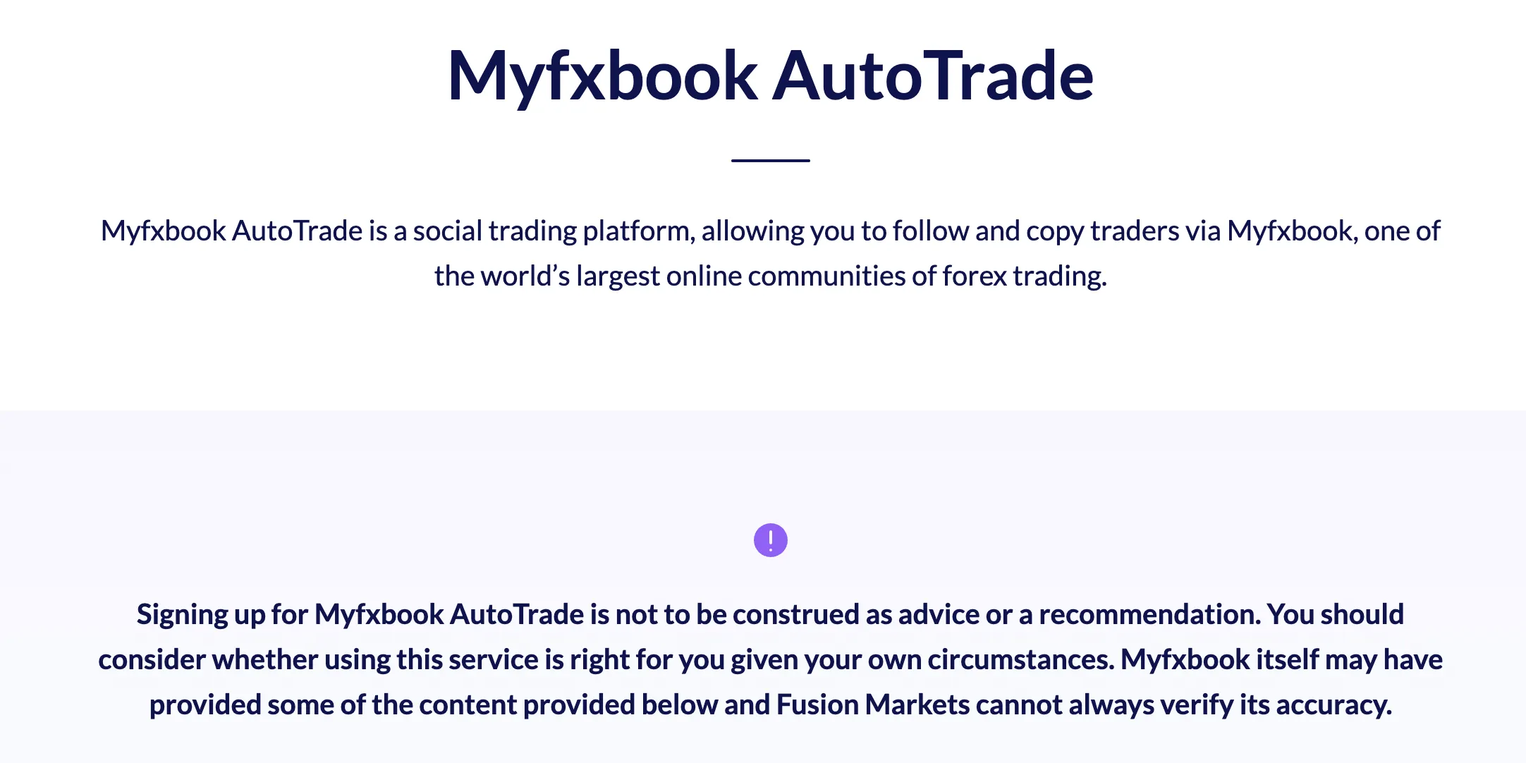 Myfxbook AutoTrade Myfxbook AutoTrade