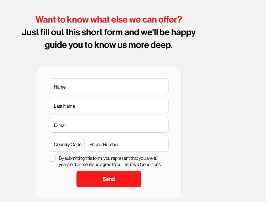 contact form