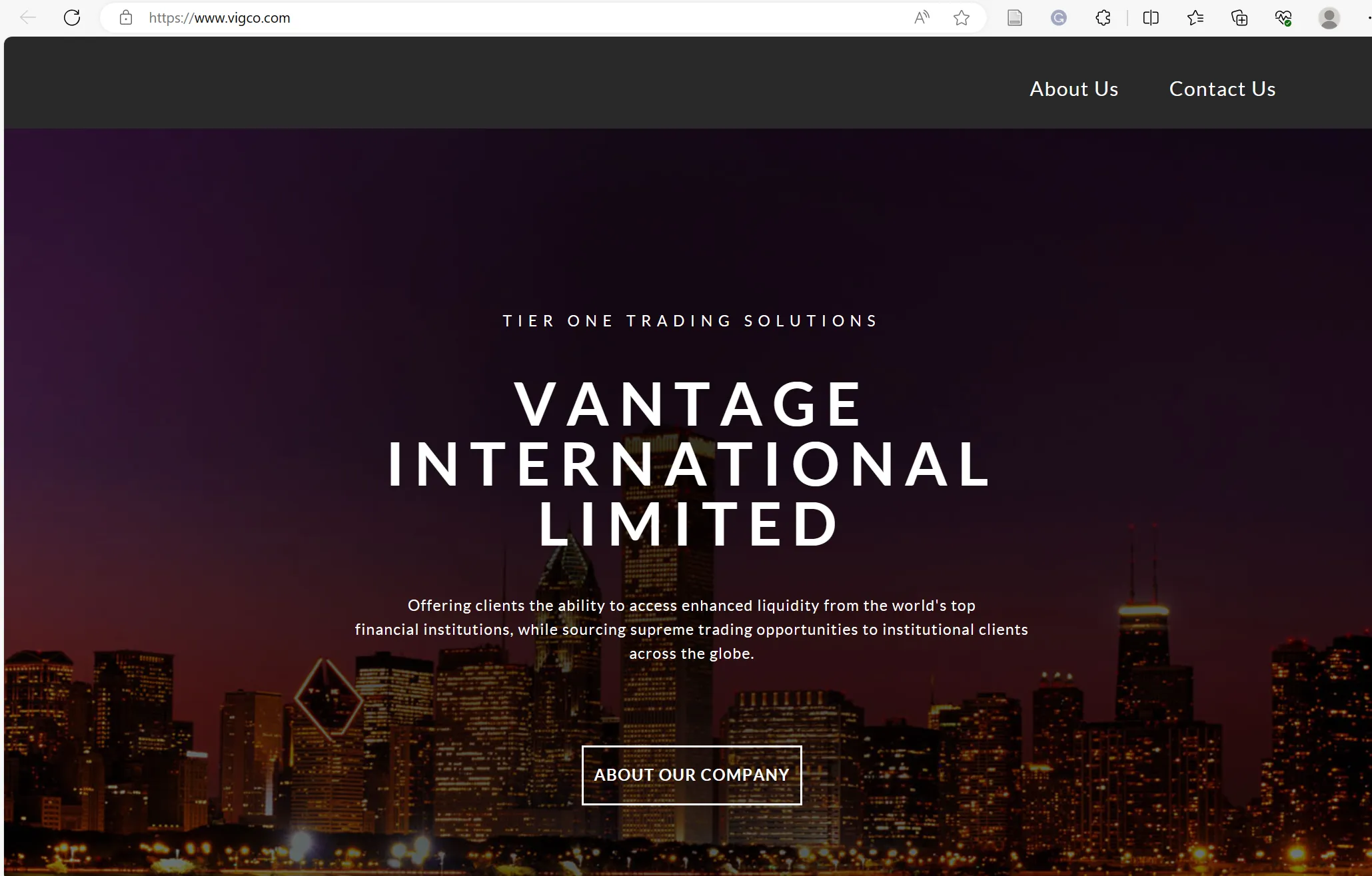 Vantage FX's homepage Vantage FX's homepage
