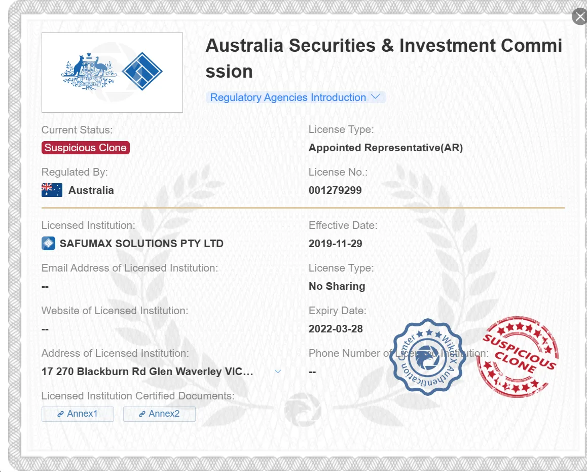 suspicious clone ASIC license suspicious clone ASIC license