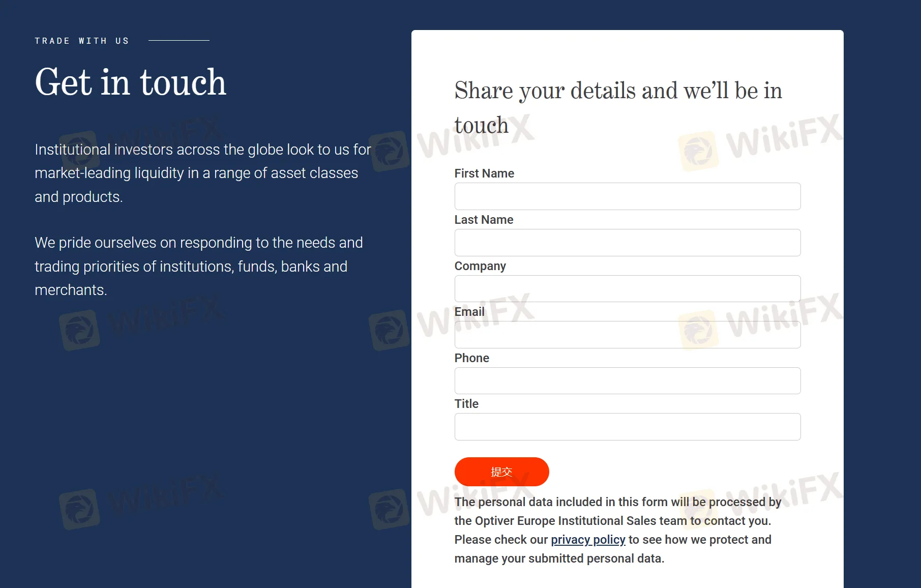 contact form
