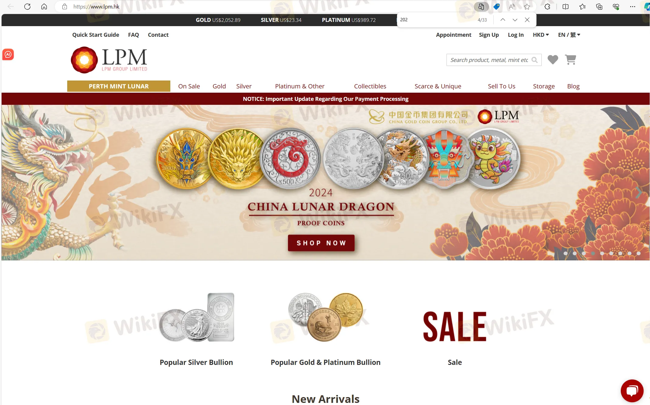 Page d'accueil de LPM GROUP LIMITED
