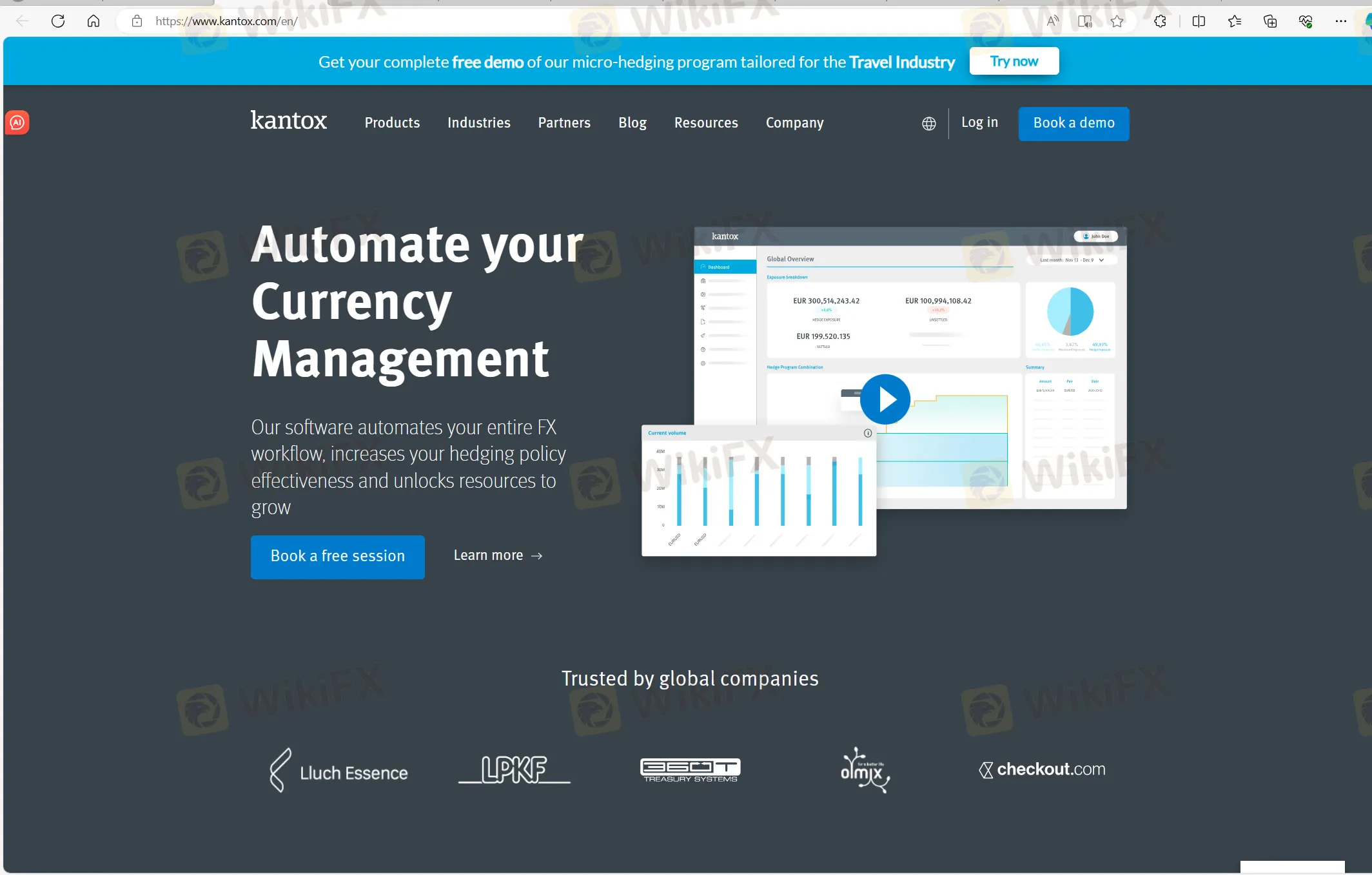 Kantox's होमपेज