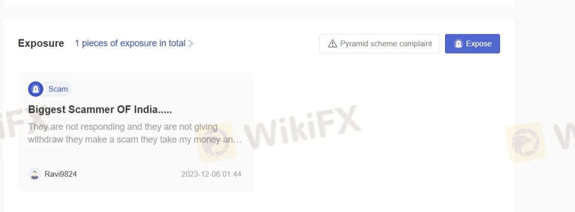 Exposition des utilisateurs sur WikiFX Exposition des utilisateurs sur WikiFX