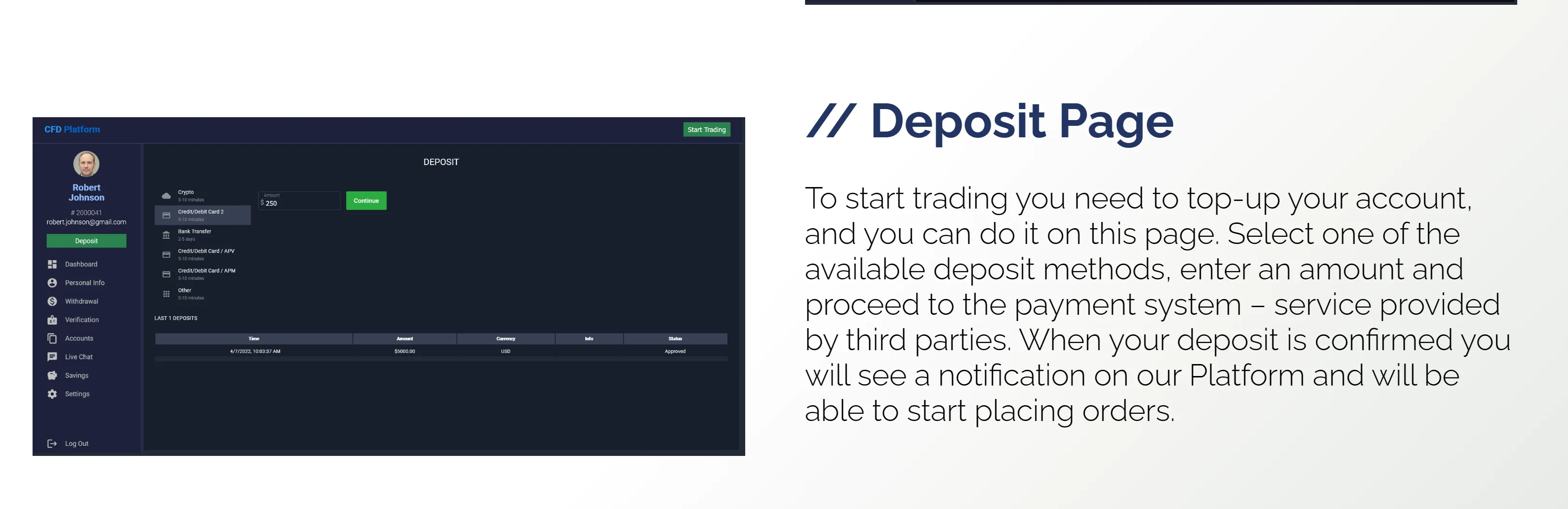 Deposit & Withdrawal