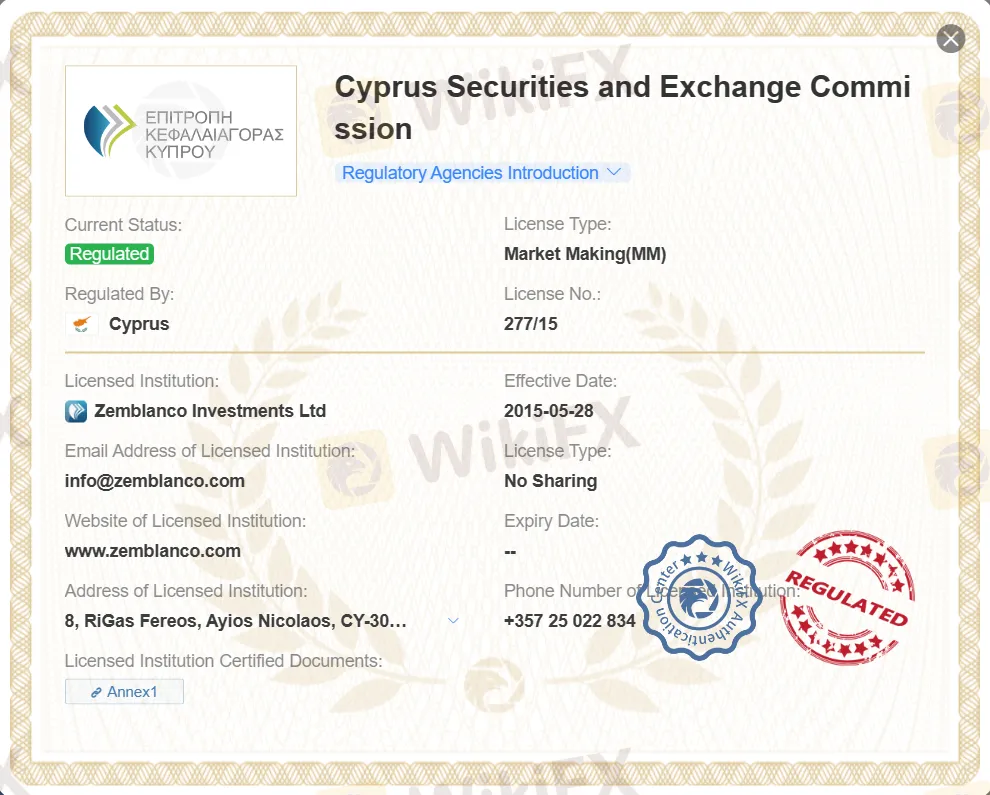 regulado por CySEC regulado por CySEC