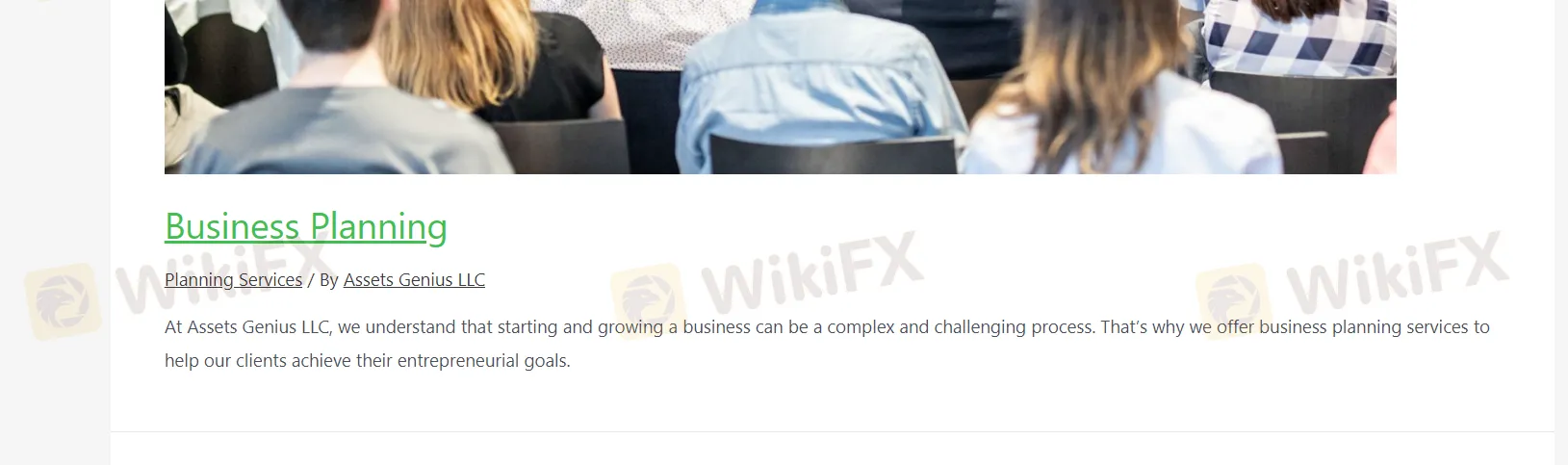 Planificación de negocios Planificación de negocios