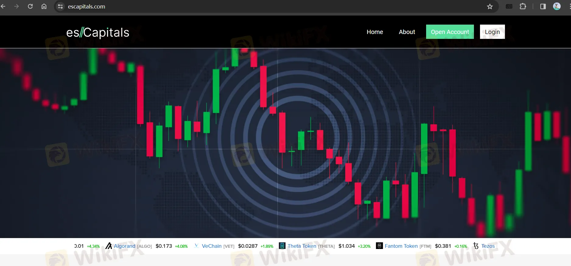 Página inicial do esCapitals