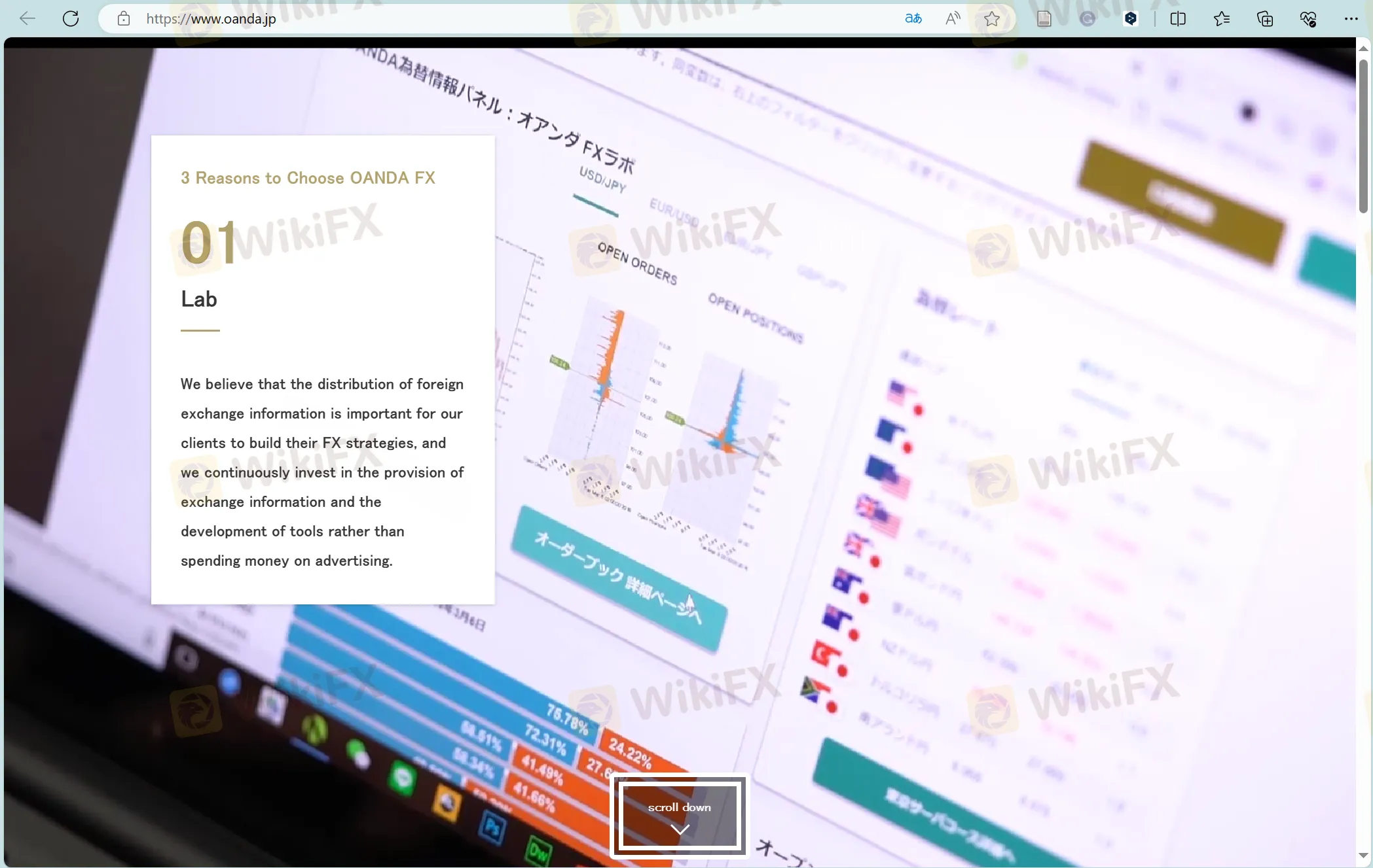 OANDA Japan’s homepage OANDA Japan‘s homepage