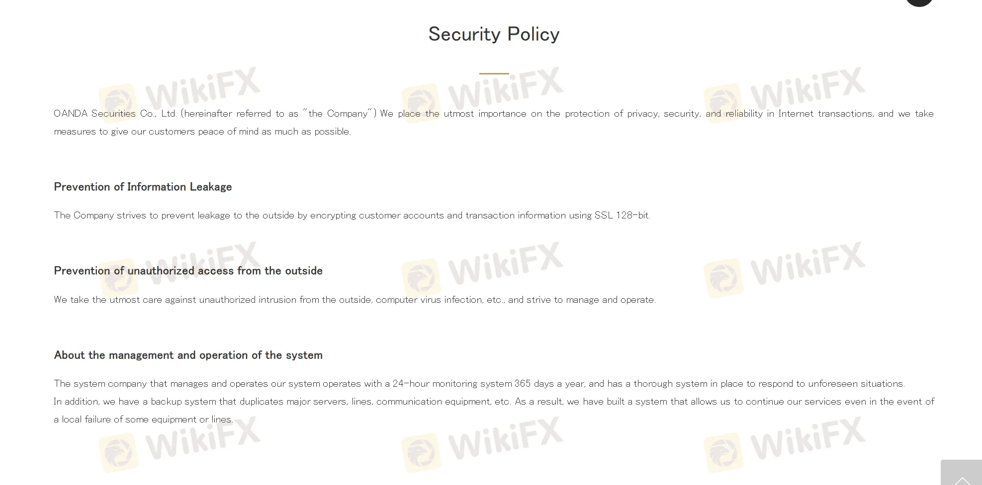 Security Measures Security Measures