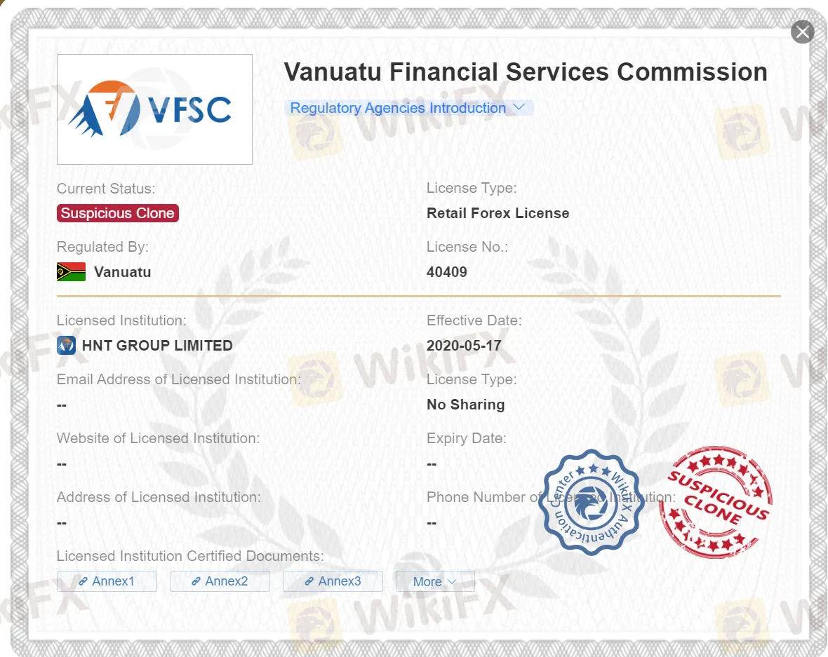 licence VFSC suspecte