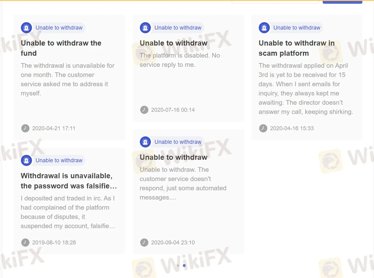 Exposition de l'utilisateur sur WikiFX
