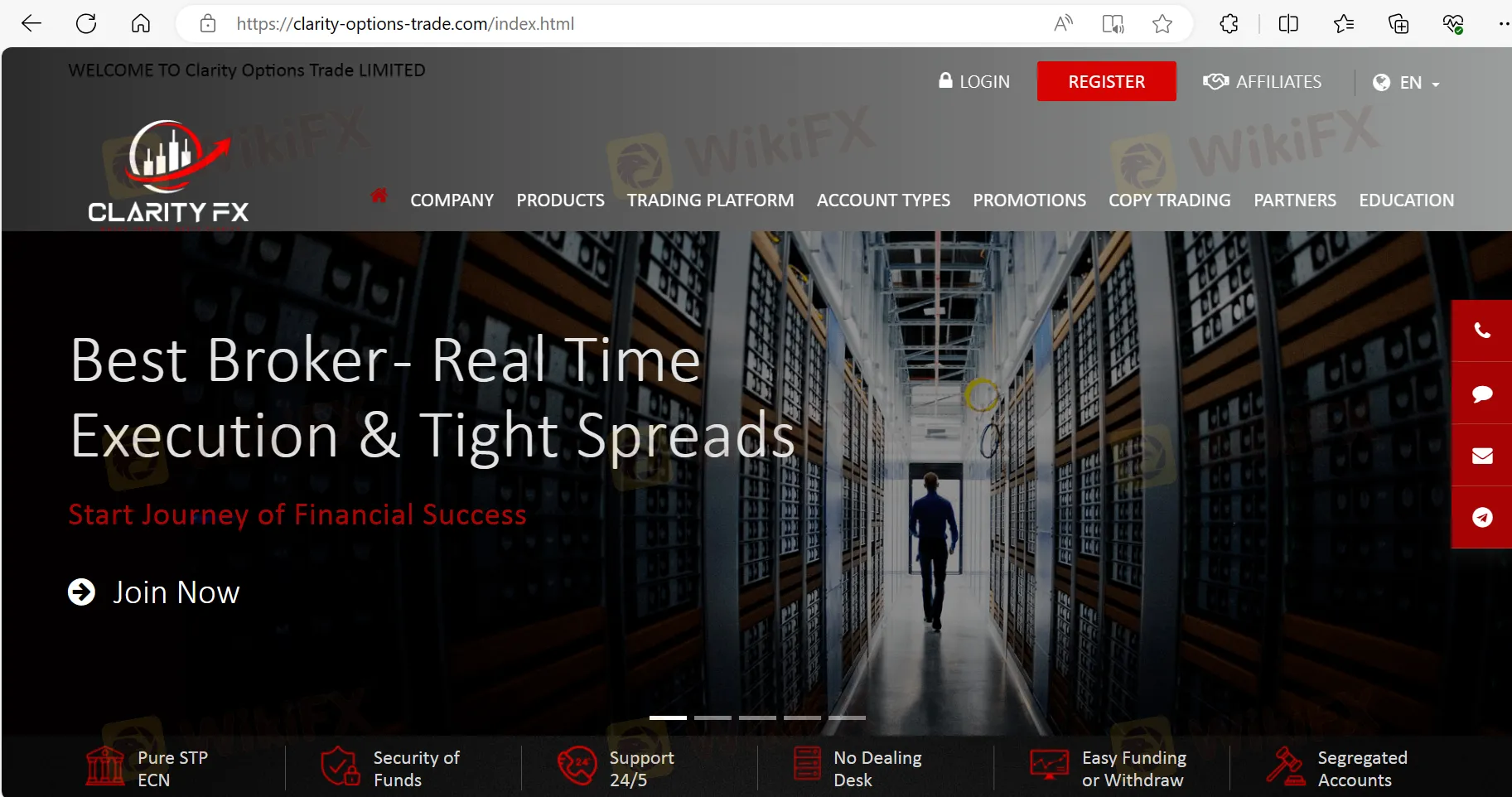 CLARITY FX's homepage