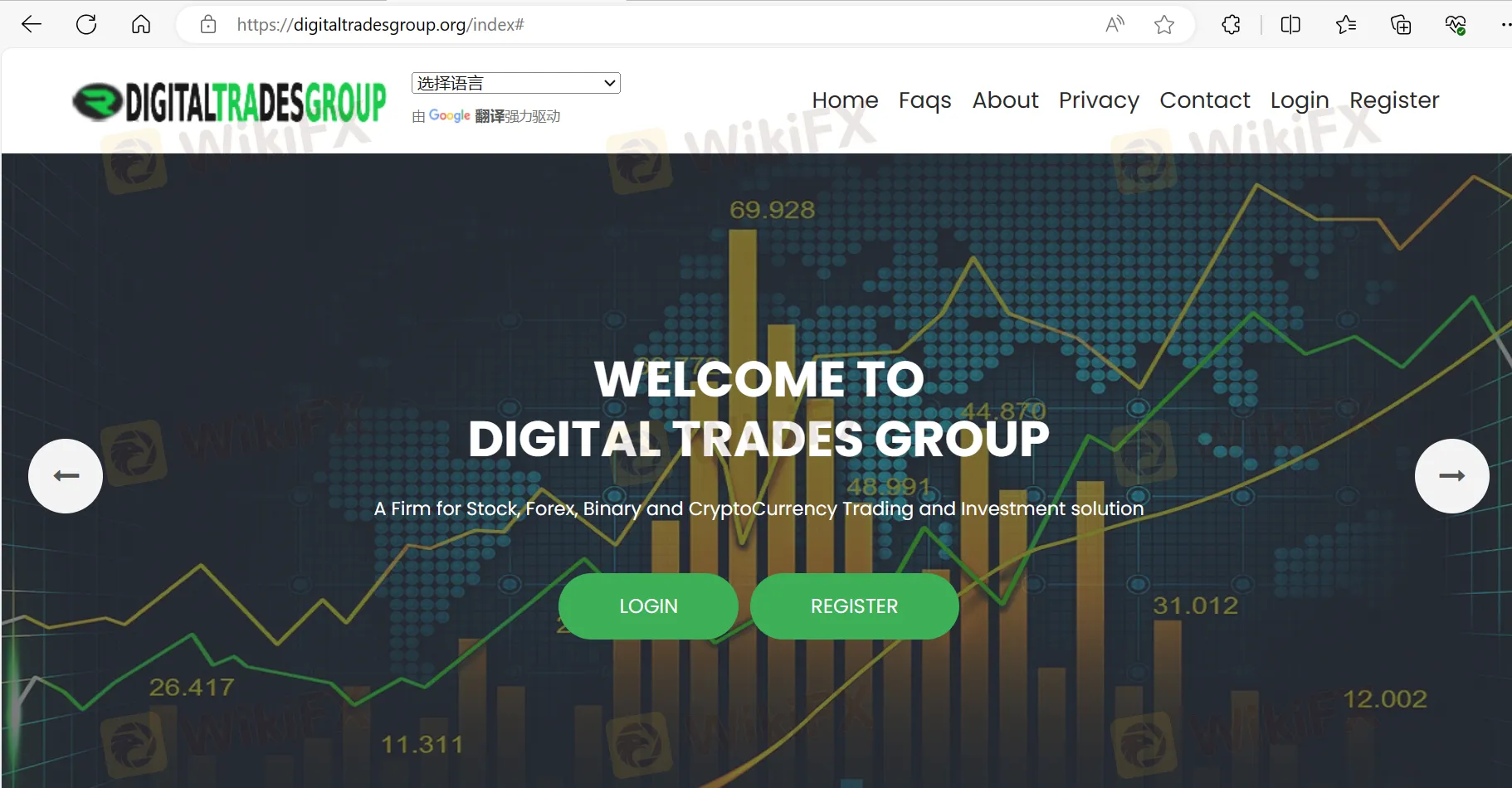 Digital Trades Group's homepage