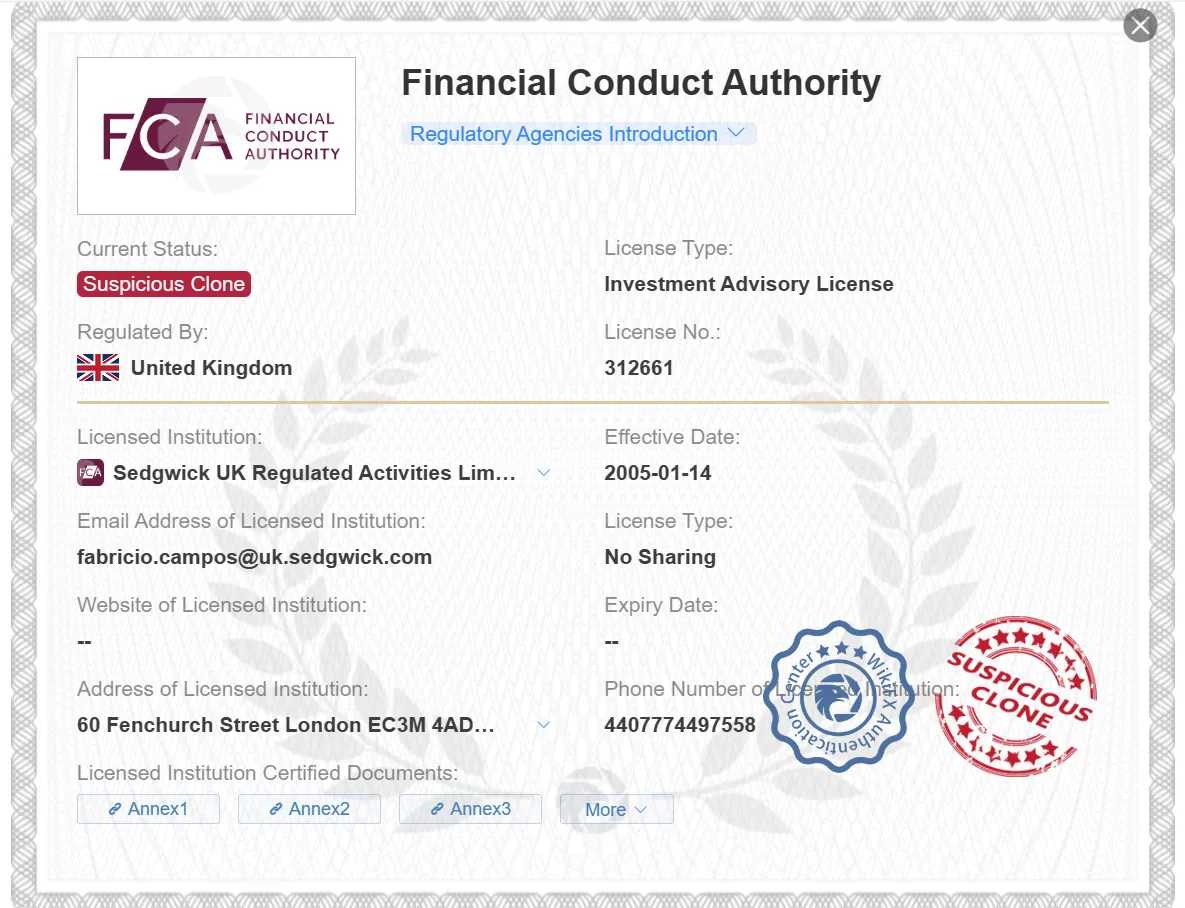suspicious clone FCA license suspicious clone FCA license