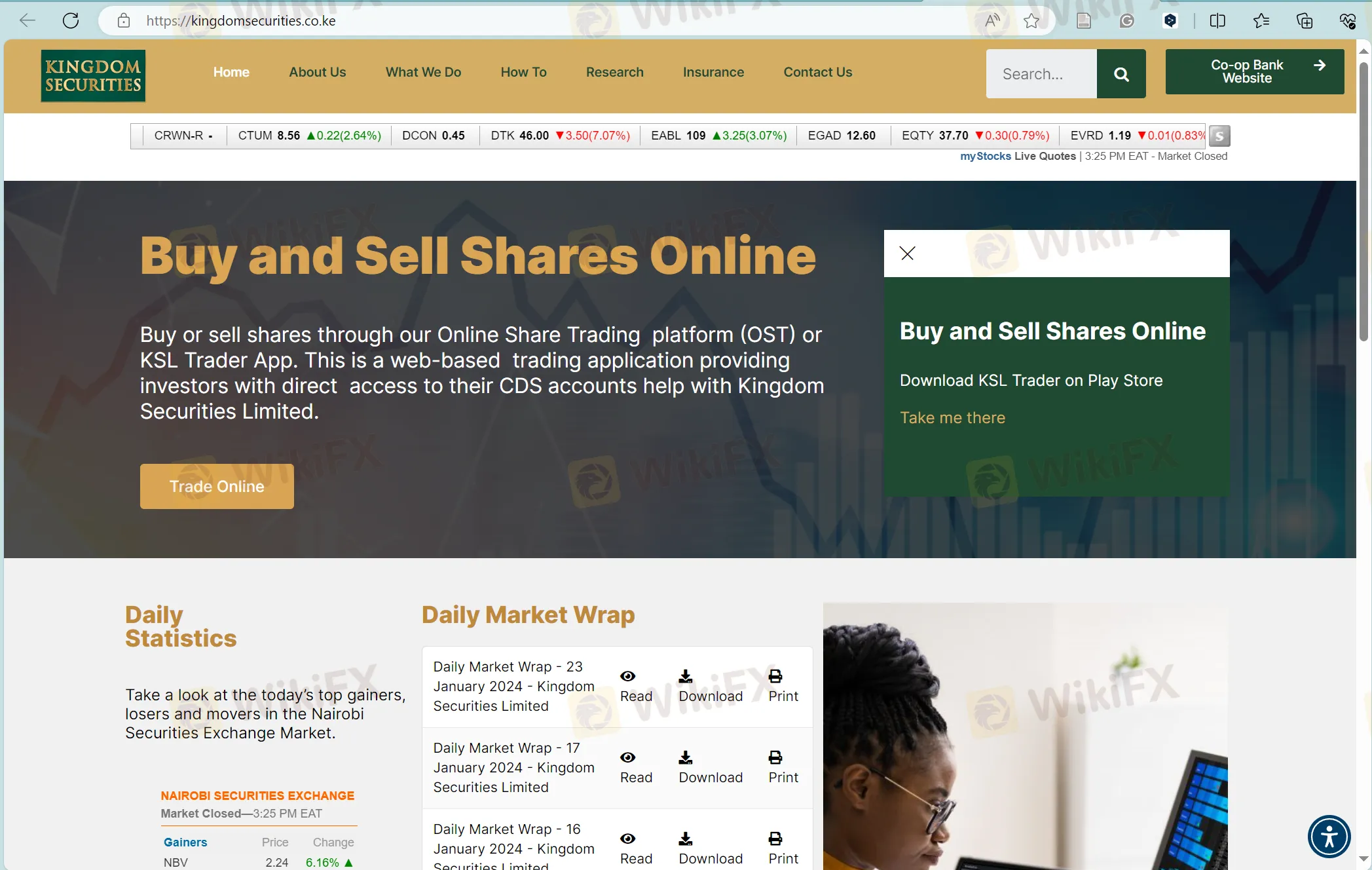 Kingdom Securities homepage Kingdom Securities homepage