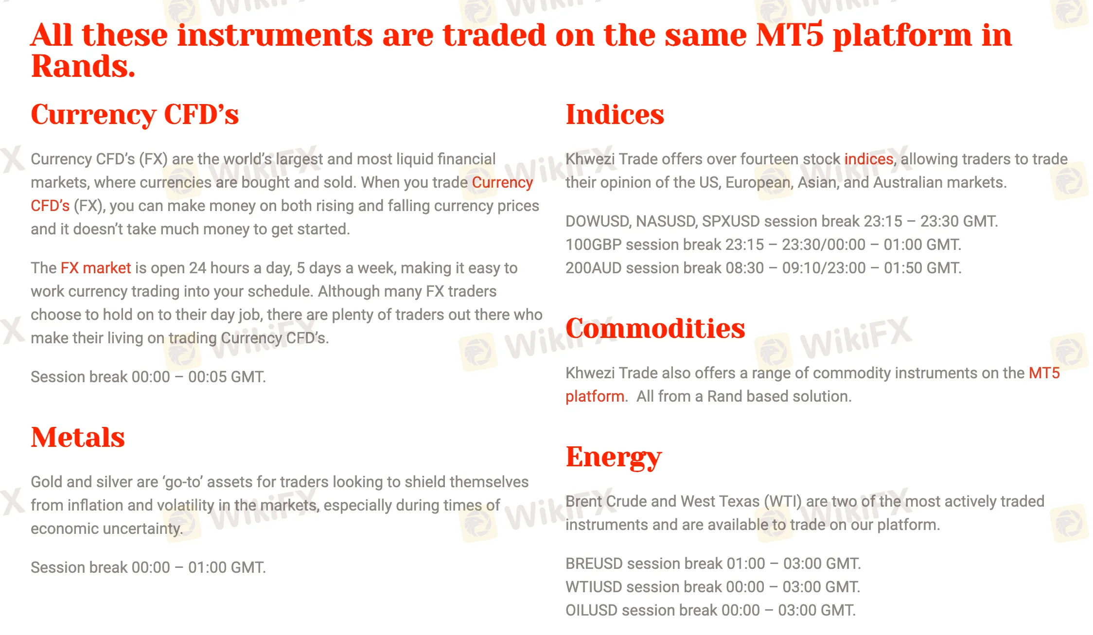 Mga Instrumento sa Pag-trade Mga Instrumento sa Pag-trade