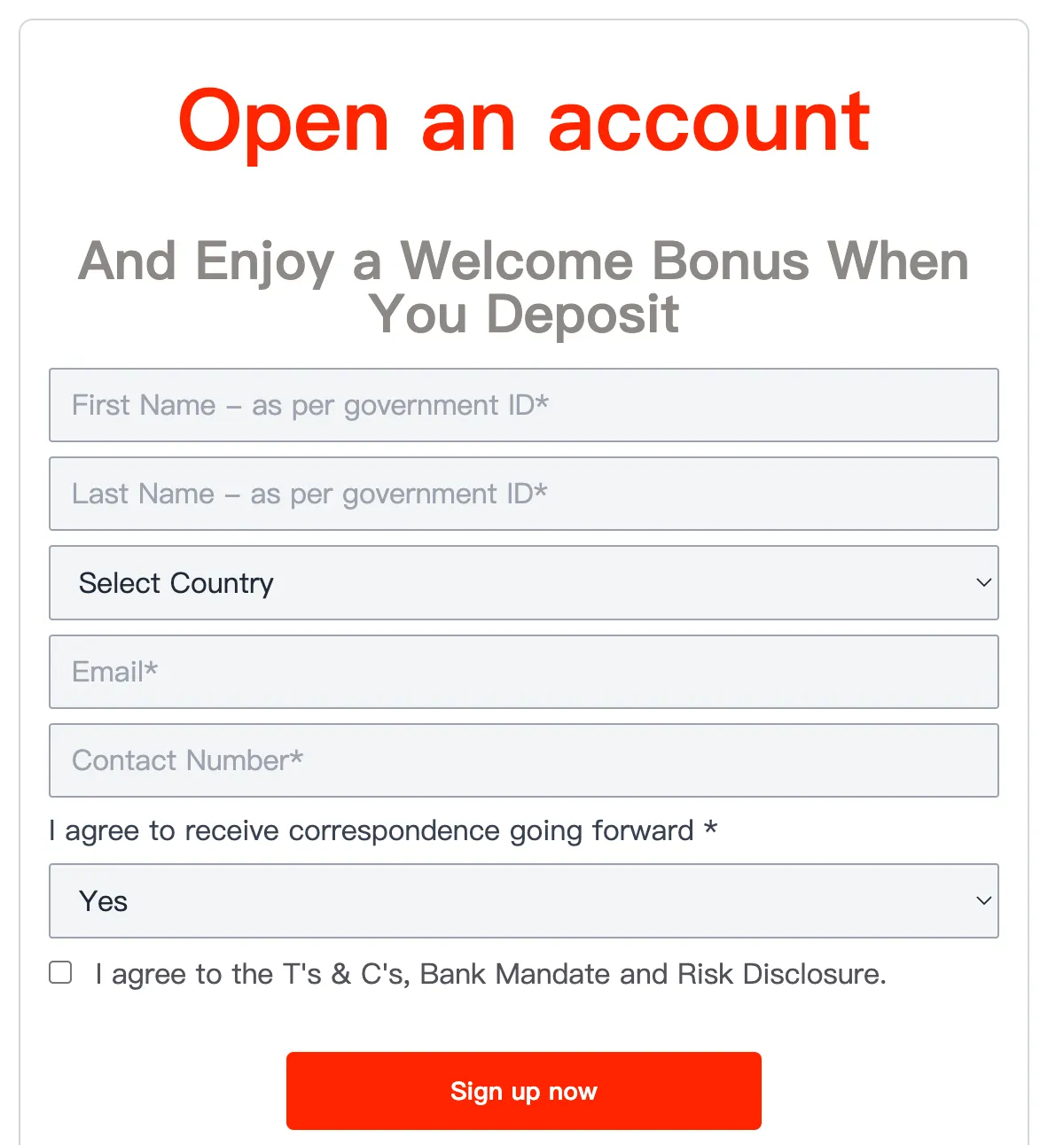How to Open an Account? 