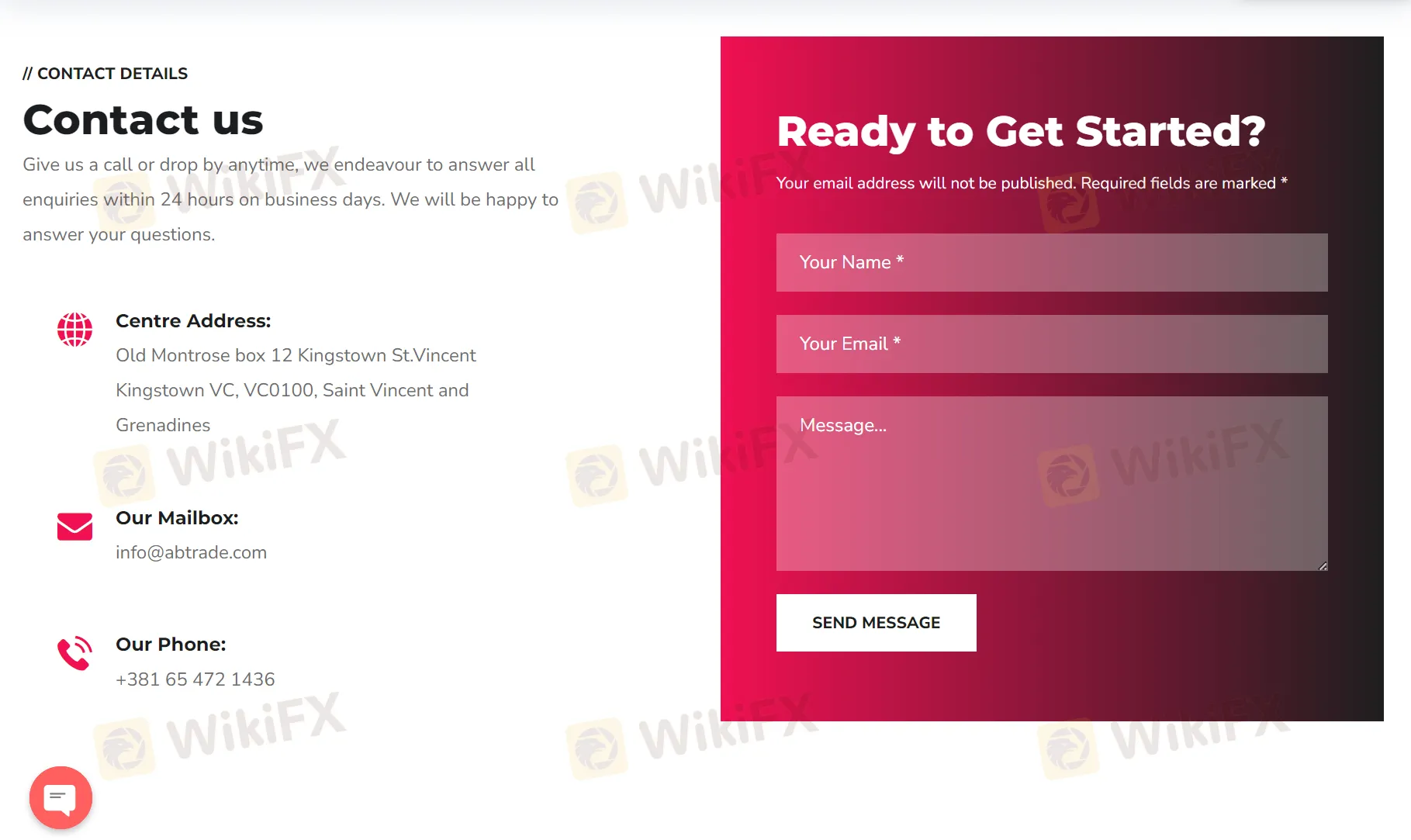 contact details