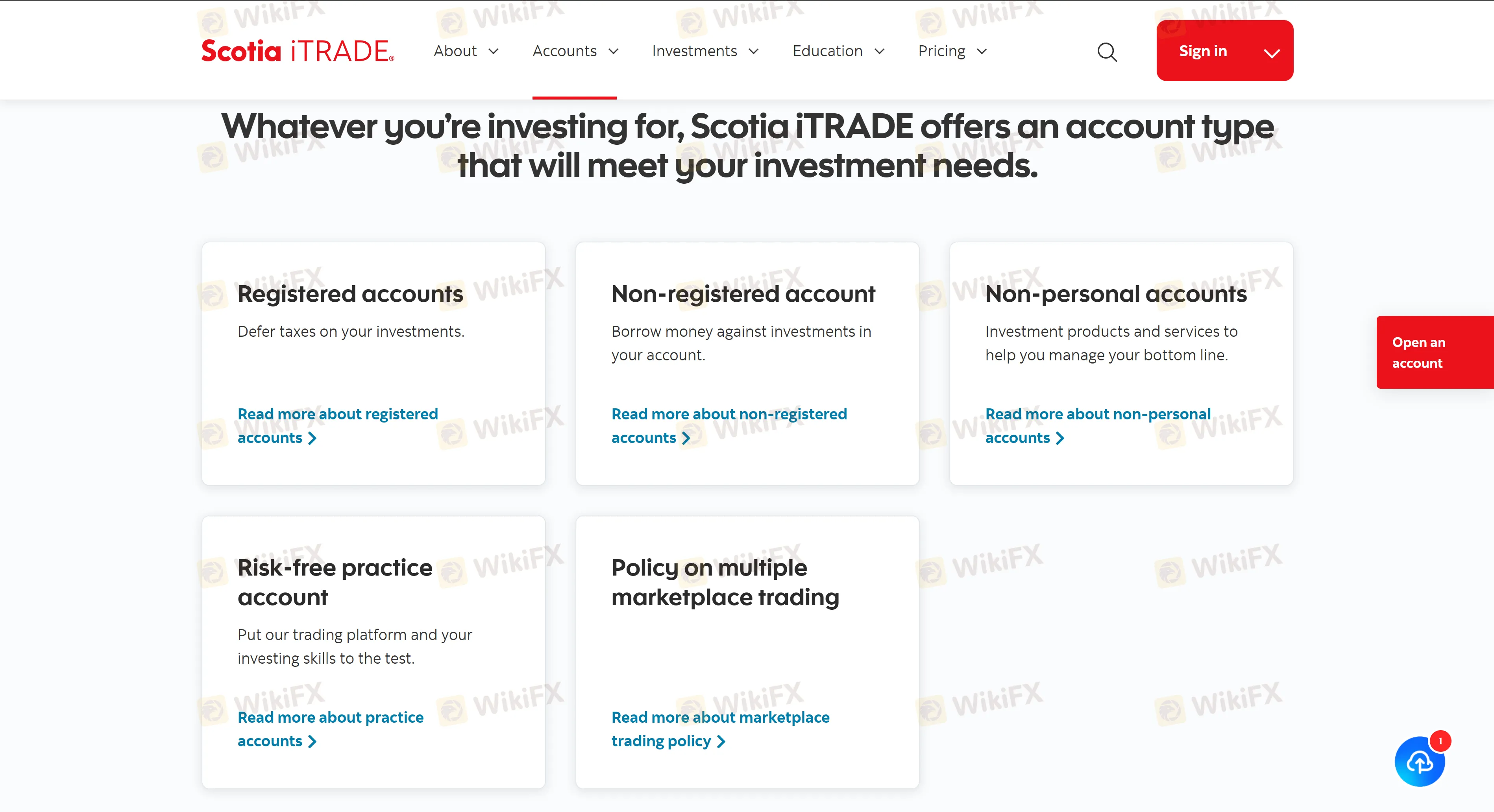 Tipos de cuentas Tipos de cuentas