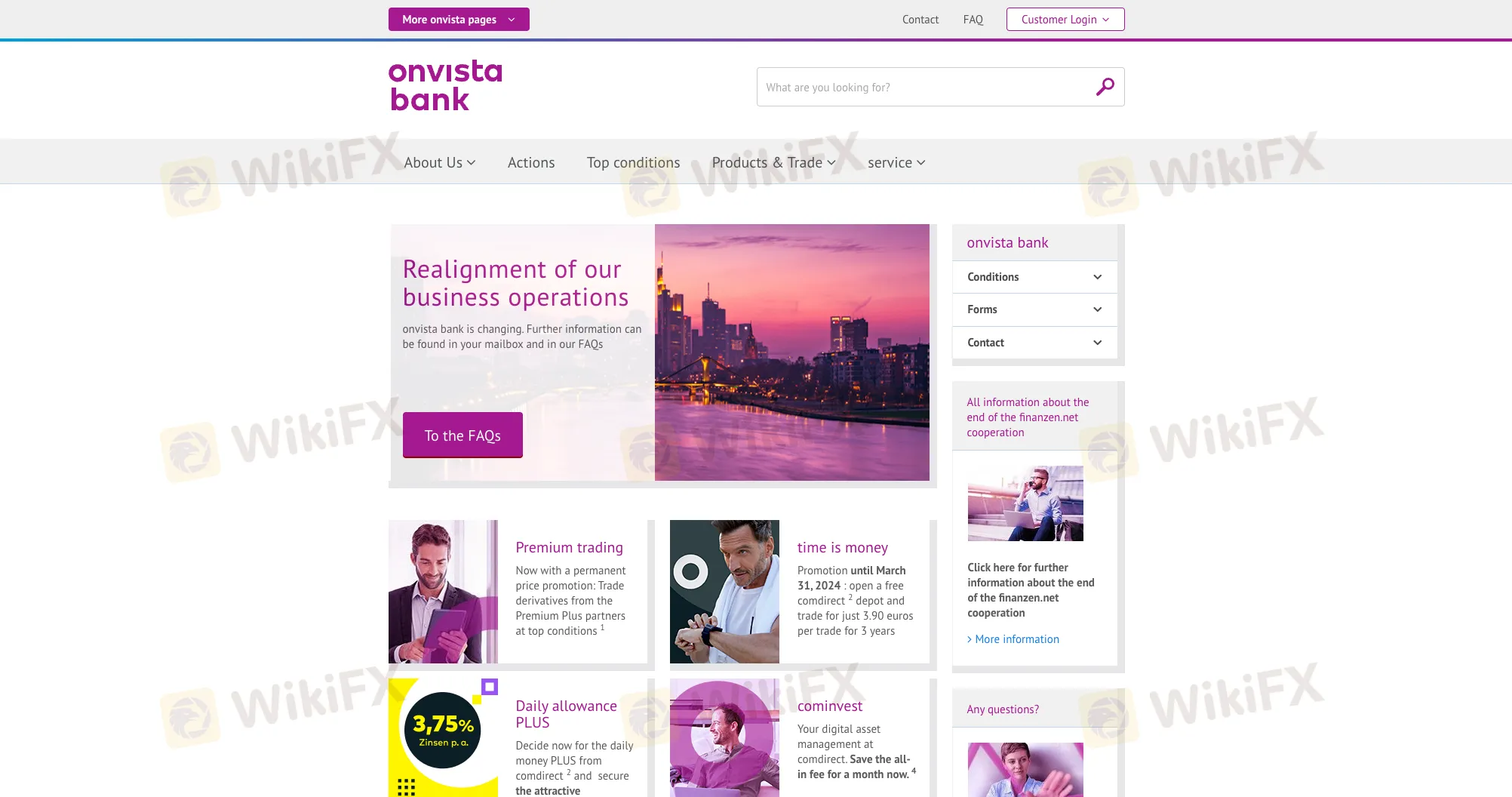 نظرة عامة على Onvista bank نظرة عامة على Onvista bank